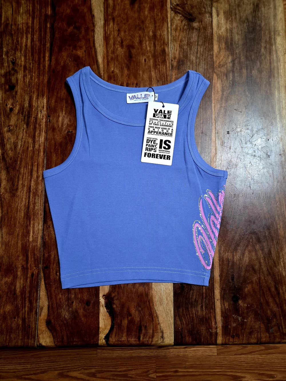 Vale Women's "Vale vs World" Boxcut Tank Top - Periwinkle Blue - Medium